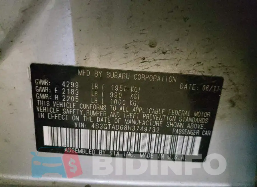 4S3GTAD68H3749732 Photo# 10