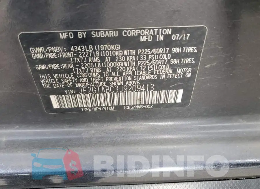 JF2GTABC3J9209413 Photo# 10