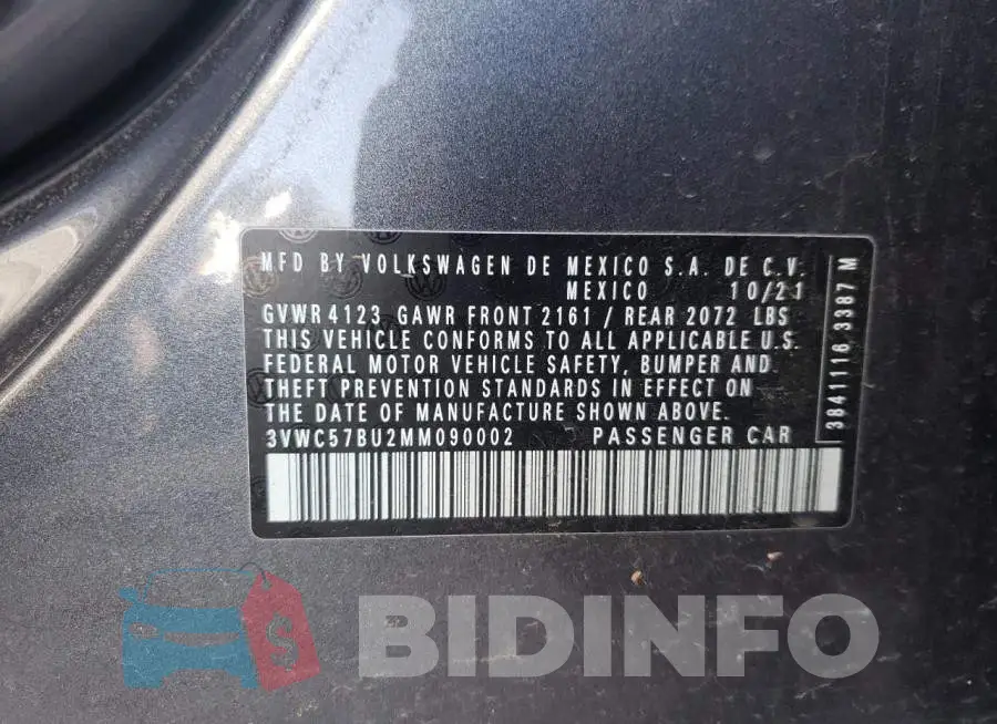 3VWC57BU2MM090002 Photo# 10