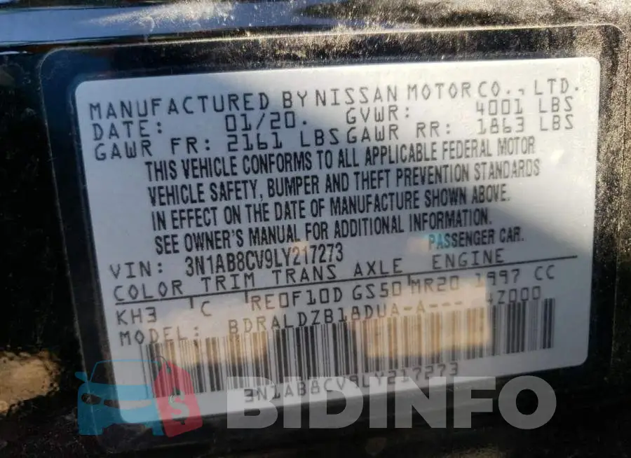 3N1AB8CV9LY217273 Photo# 10
