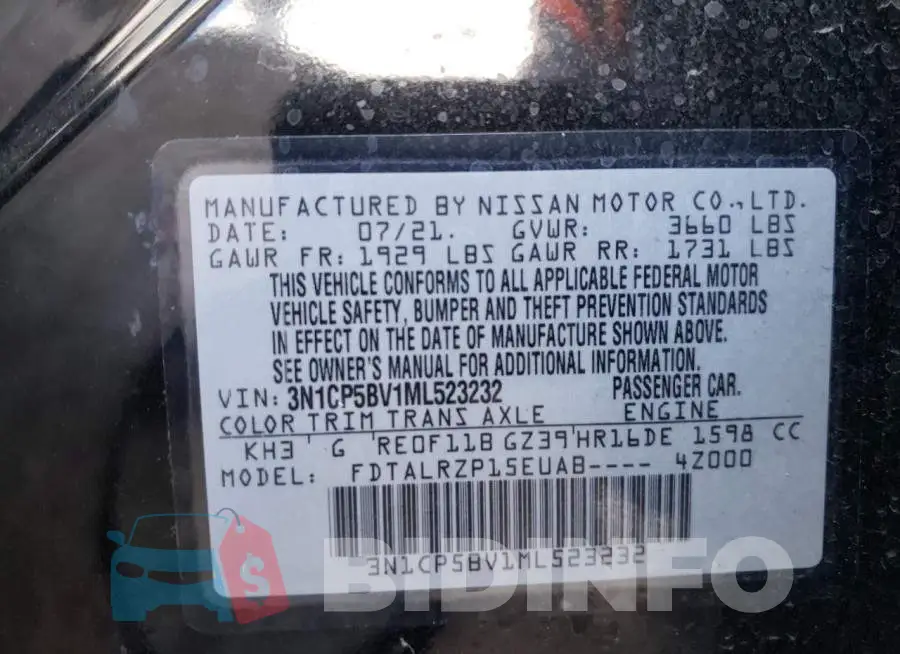 3N1CP5BV1ML523232 Photo# 10