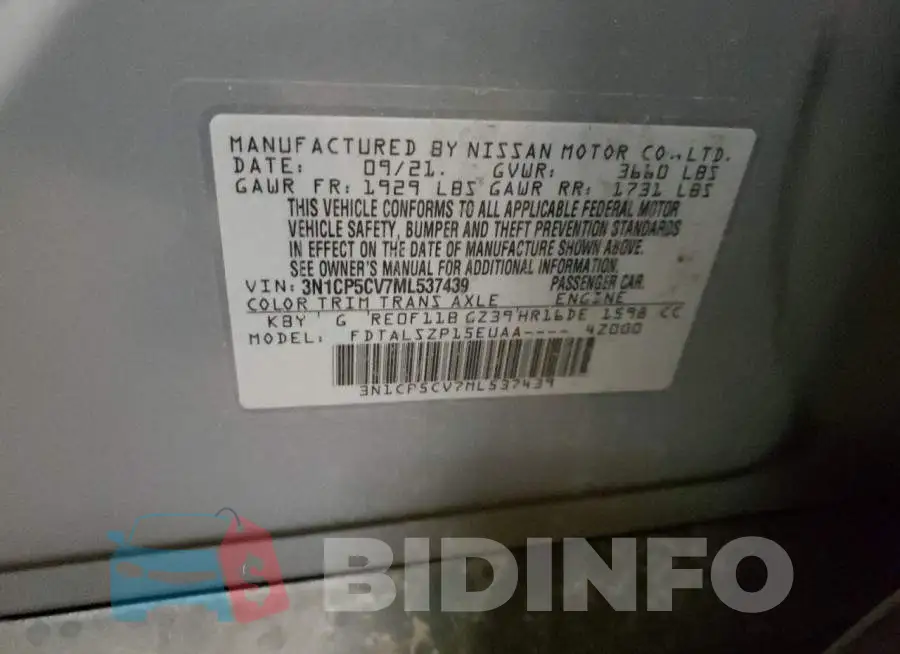 3N1CP5CV7ML537439 Photo# 10