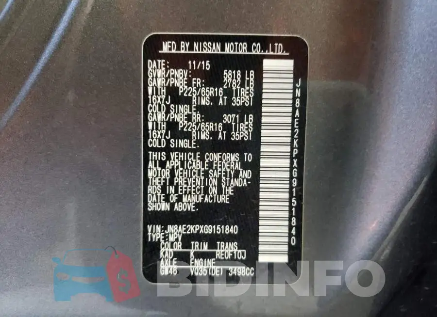 JN8AE2KPXG9151840 Photo# 10