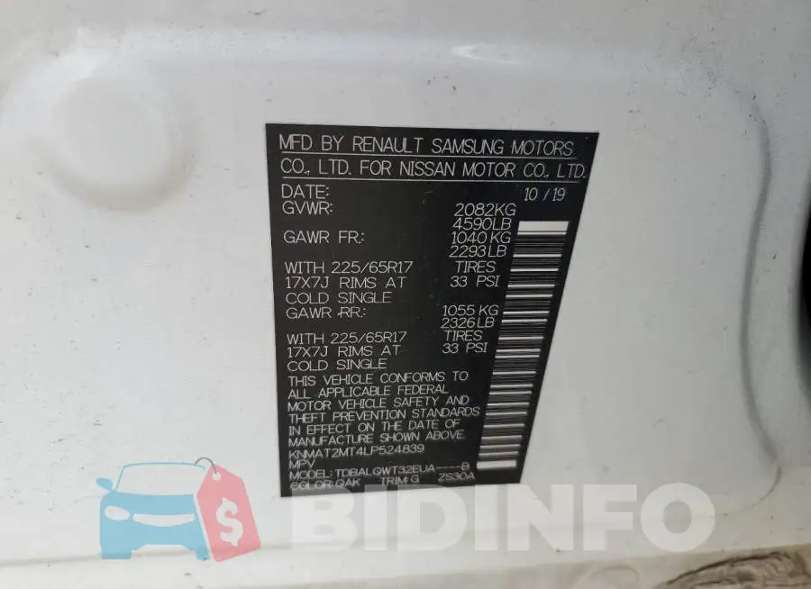 KNMAT2MT4LP524839 Photo# 10