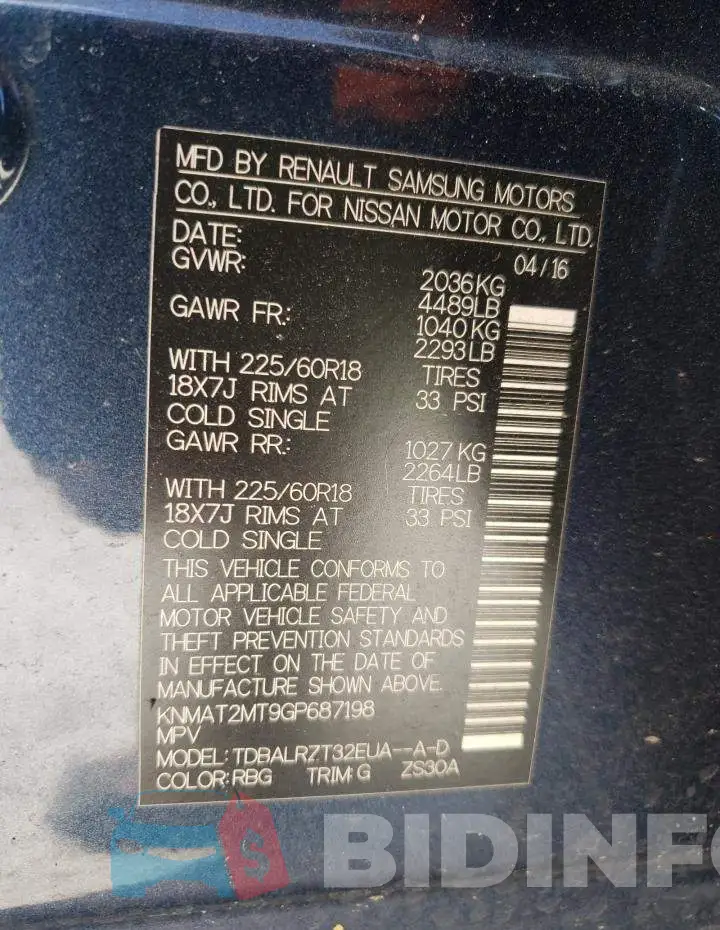 KNMAT2MT9GP687198 Photo# 10