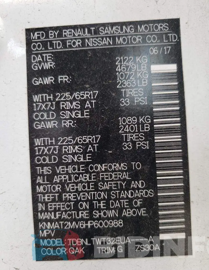 KNMAT2MV6HP600988 Photo# 10