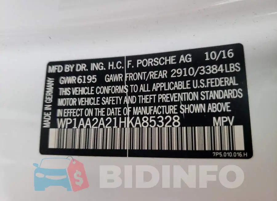 WP1AA2A21HKA85328 Photo# 10