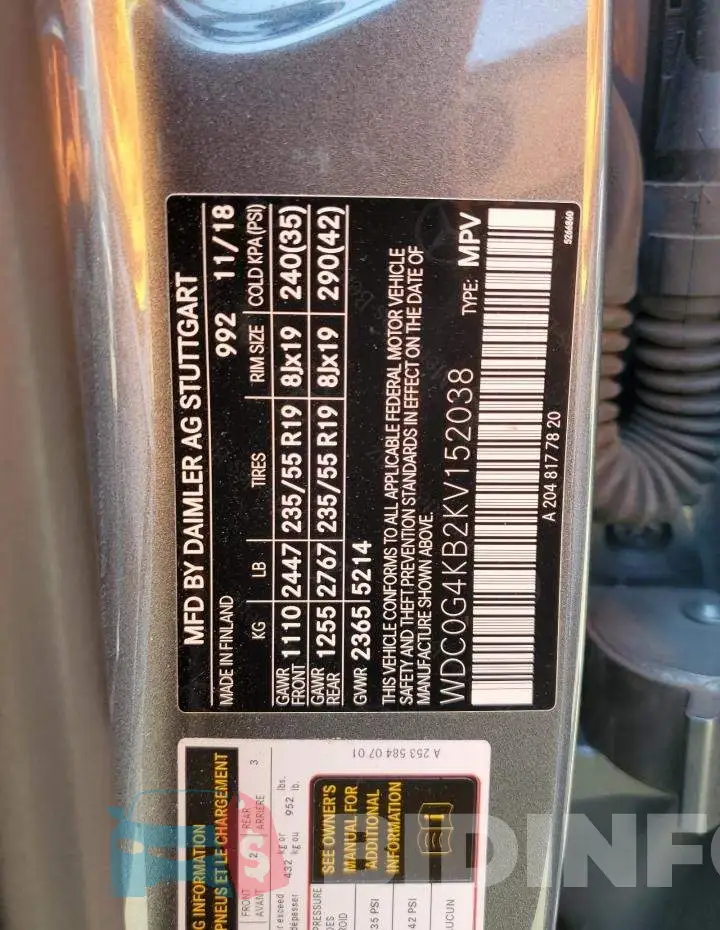 WDC0G4KB2KV152038 Photo# 10