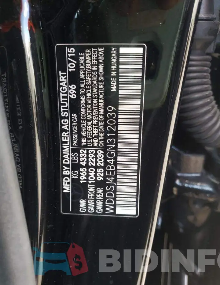 WDDSJ4EB4GN312039 Photo# 10
