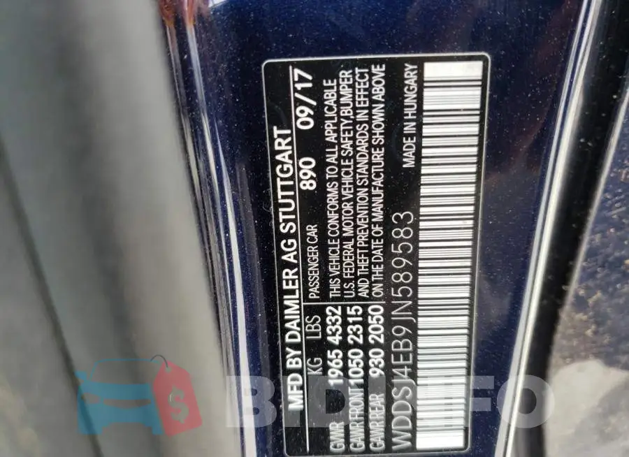 WDDSJ4EB9JN589583 Photo# 10
