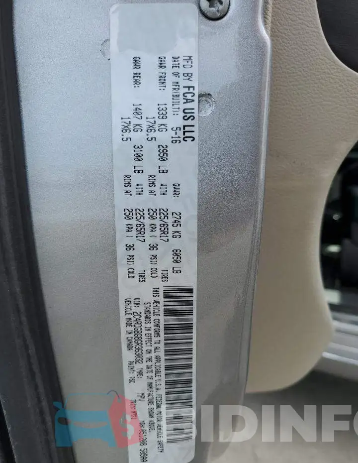 2C4RDGBG8GR363032 Photo# 10