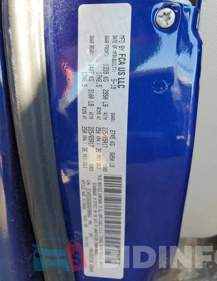 2C4RDGBG8KR700064 Photo# 10