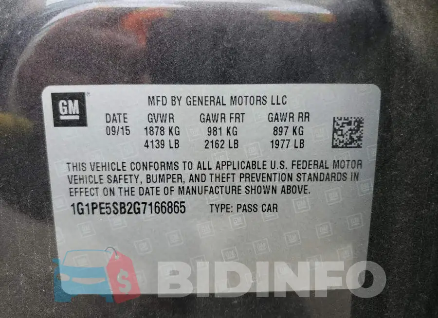 1G1PE5SB2G7166865 Photo# 10