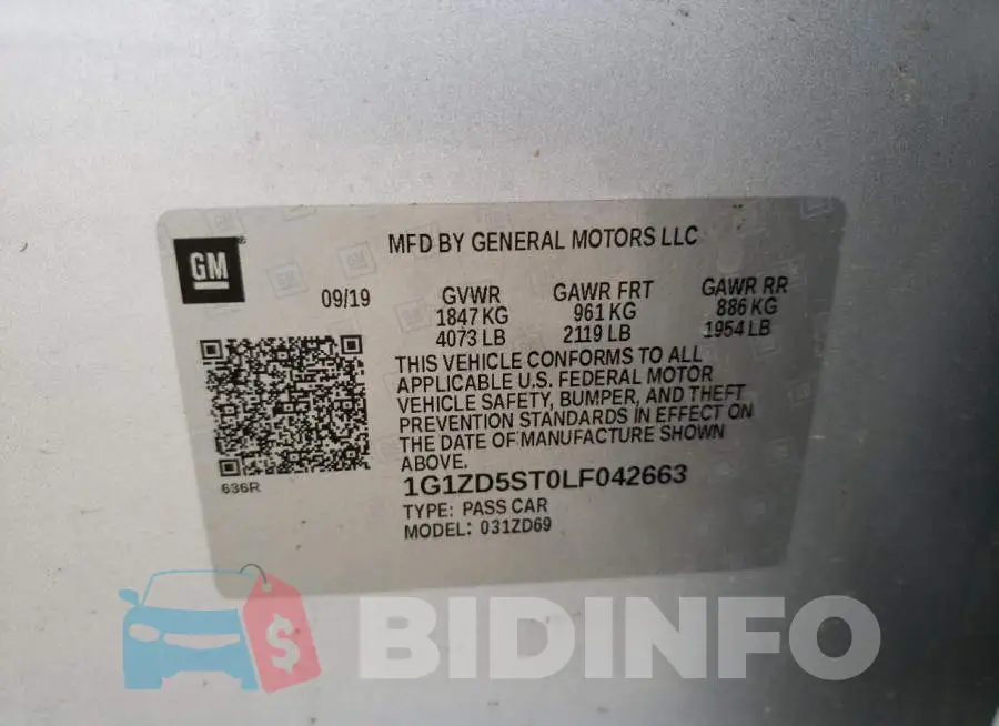 1G1ZD5ST0LF042663 Photo# 10