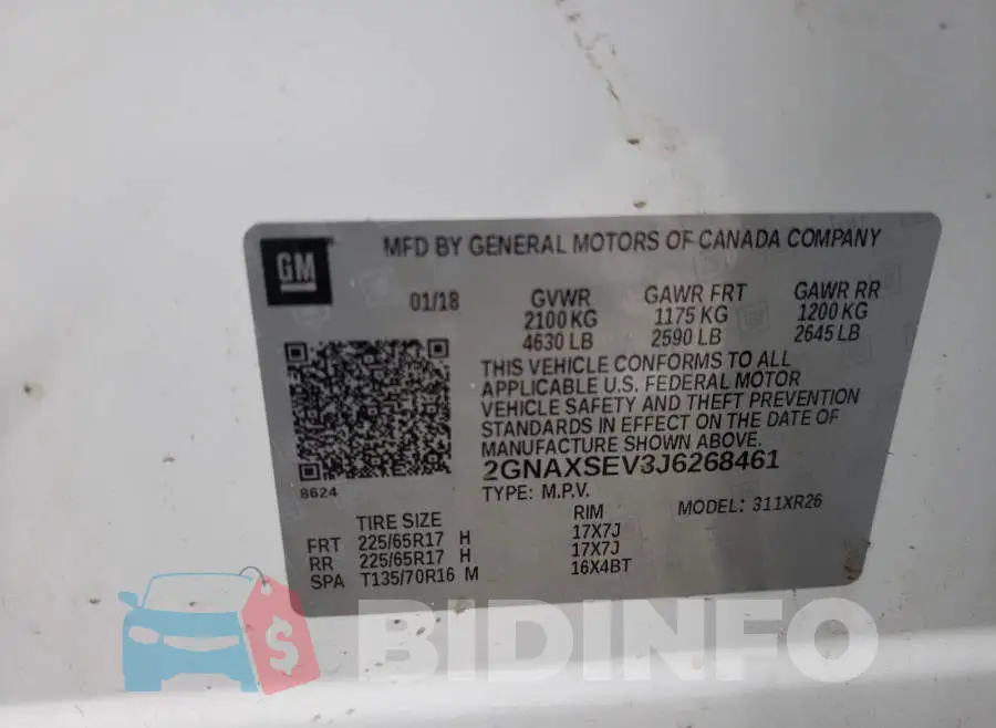 2GNAXSEV3J6268461 Photo# 10