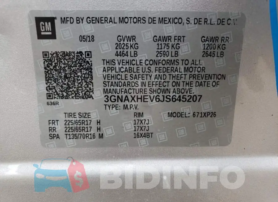 3GNAXHEV6JS645207 Photo# 10