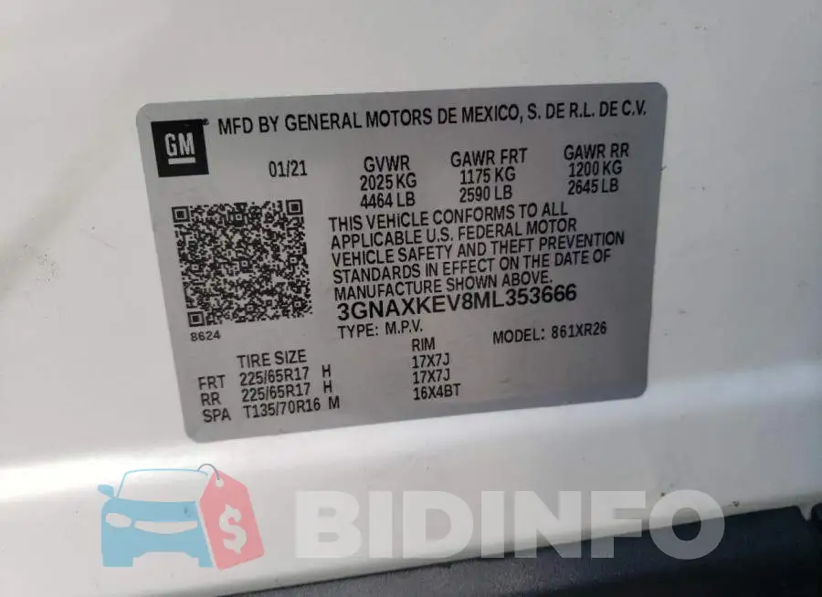 3GNAXKEV8ML353666 Photo# 10