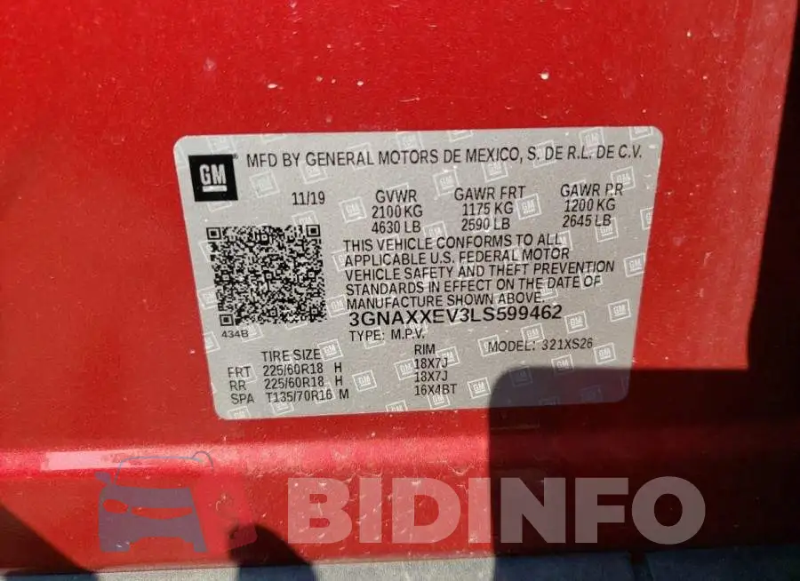 3GNAXXEV3LS599462 Photo# 10