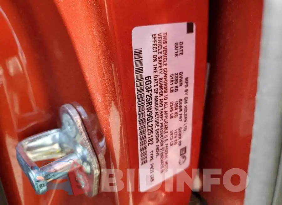 6G3F25RW9GL225182 Photo# 10