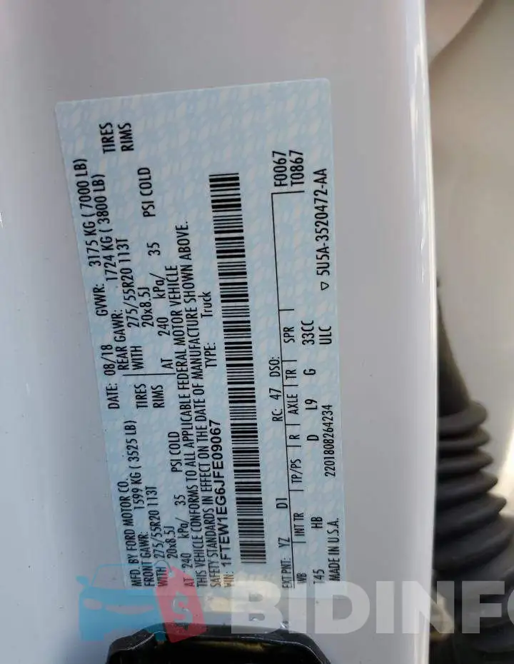 1FTEW1EG6JFE09067 Photo# 10