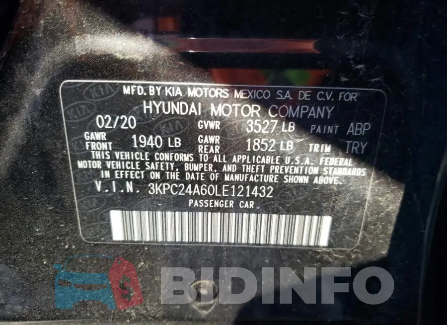 3KPC24A60LE121432 Photo# 10