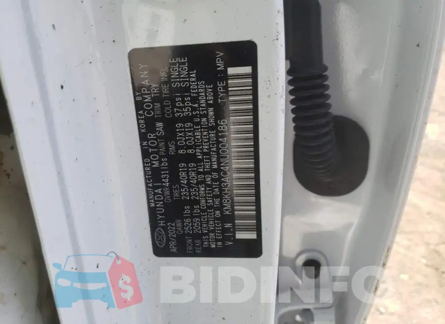 KM8KH3AC4NU004186 Photo# 10