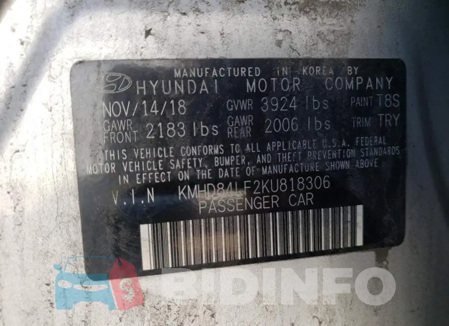 KMHD84LF2KU818306 Photo# 10
