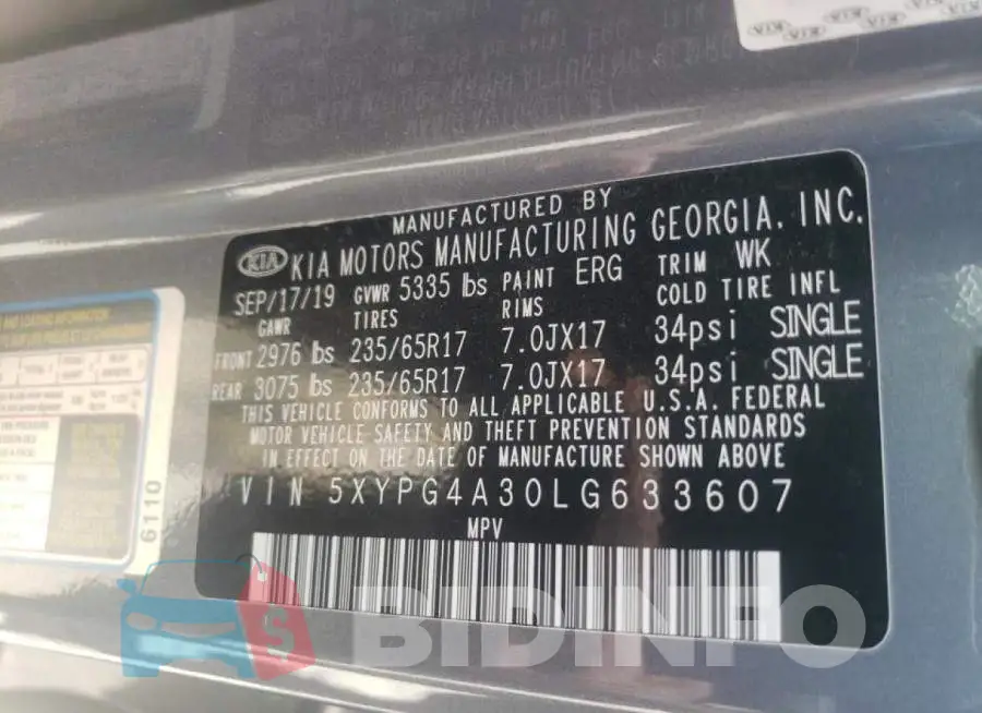 5XYPG4A30LG633607 Photo# 10
