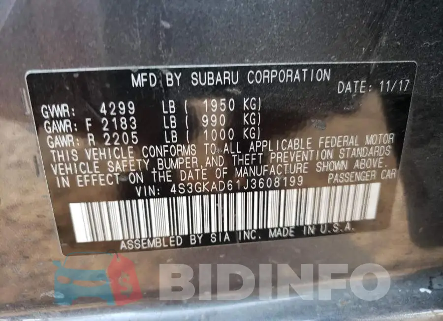 4S3GKAD61J3608199 Photo# 10