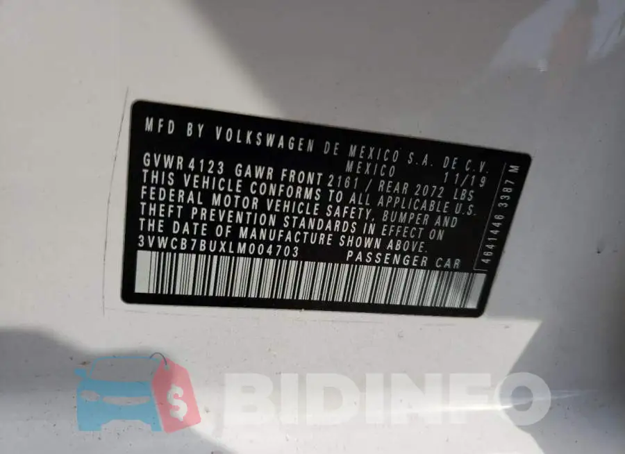 3VWCB7BUXLM004703 Photo# 10
