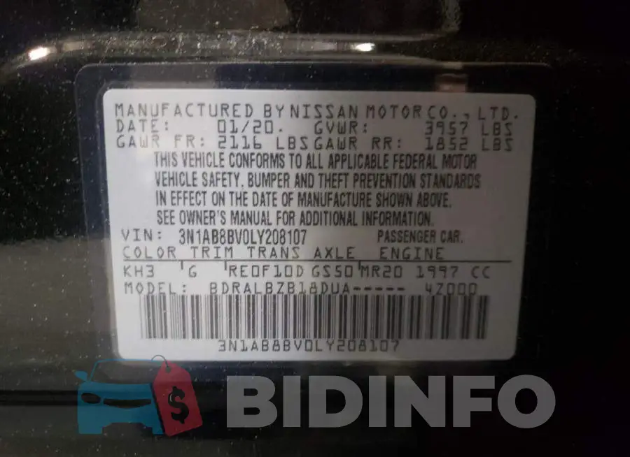 3N1AB8BV0LY208107 Photo# 10
