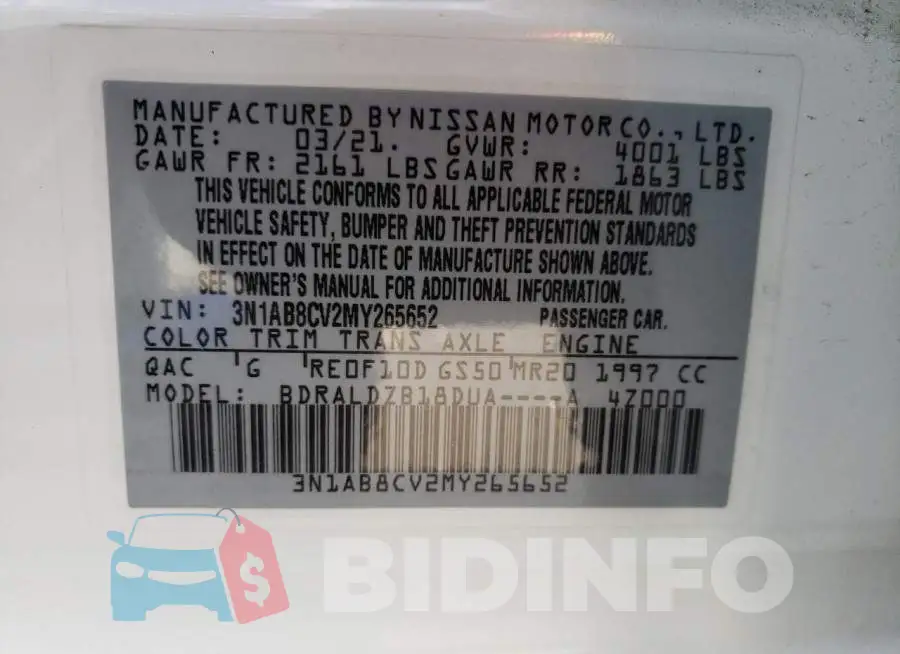 3N1AB8CV2MY265652 Photo# 10