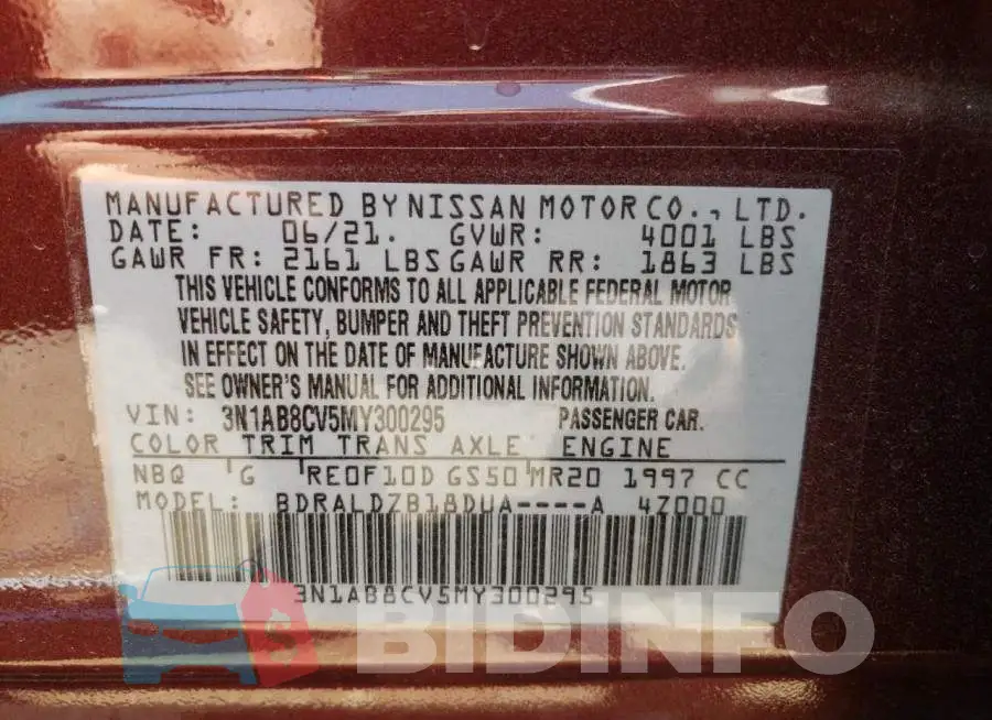 3N1AB8CV5MY300295 Photo# 10