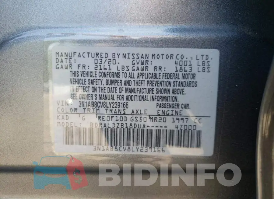 3N1AB8CV8LY239166 Photo# 10