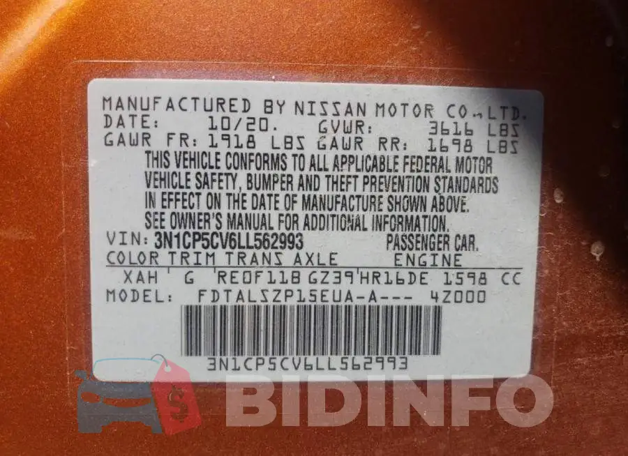 3N1CP5CV6LL562993 Photo# 10