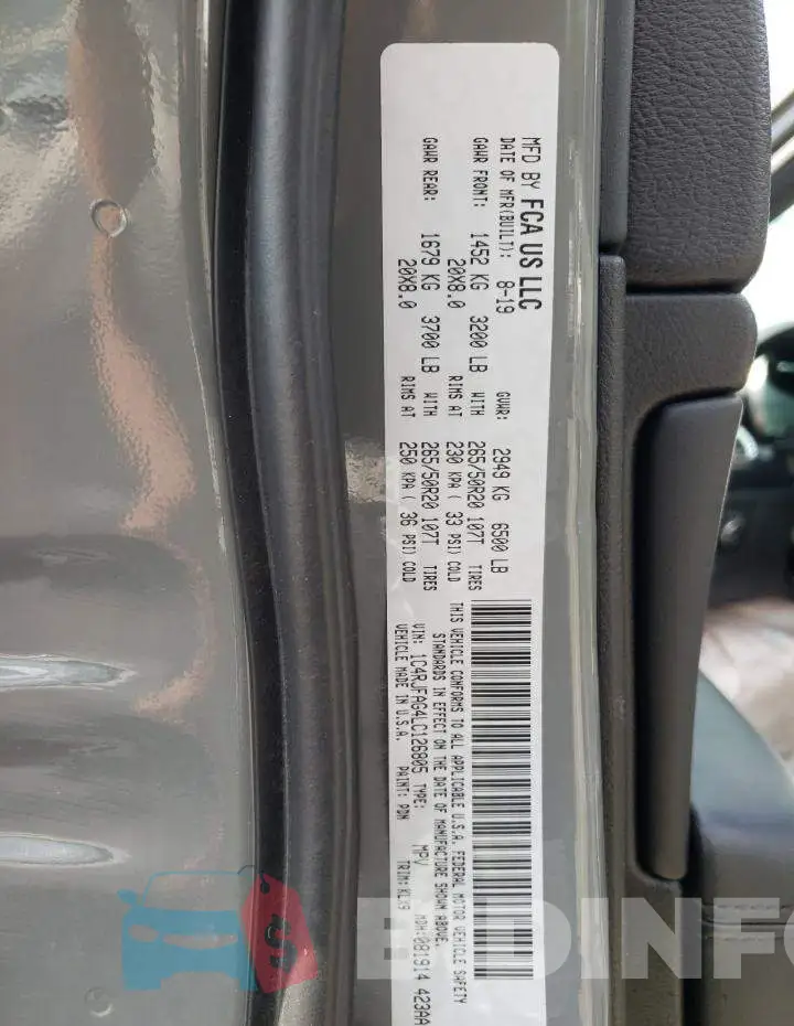 1C4RJFAG4LC126805 Photo# 10