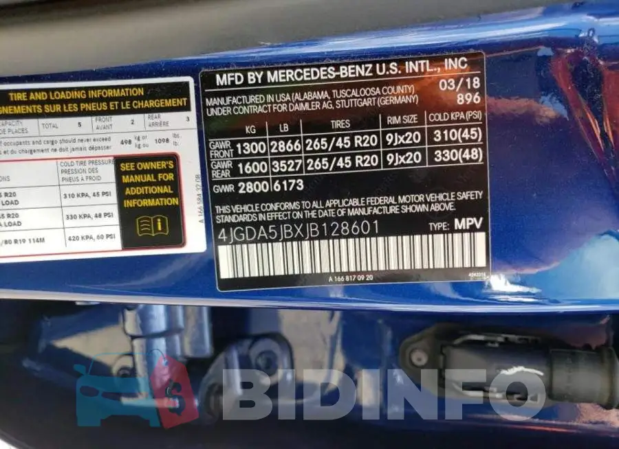 4JGDA5JBXJB128601 Photo# 10