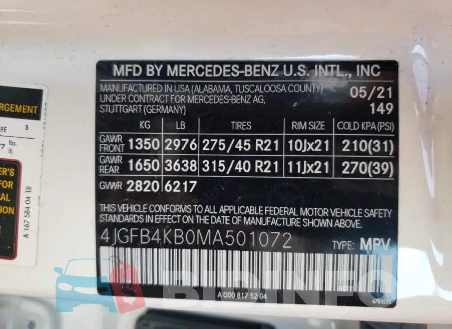 4JGFB4KB0MA501072 Photo# 10