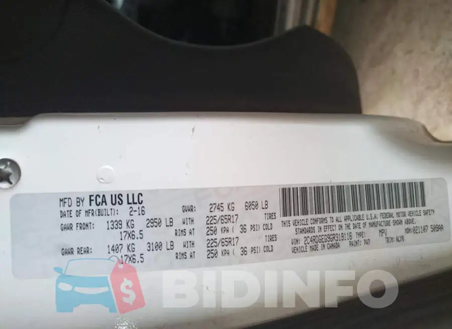 2C4RDGEG9GR319116 Photo# 10