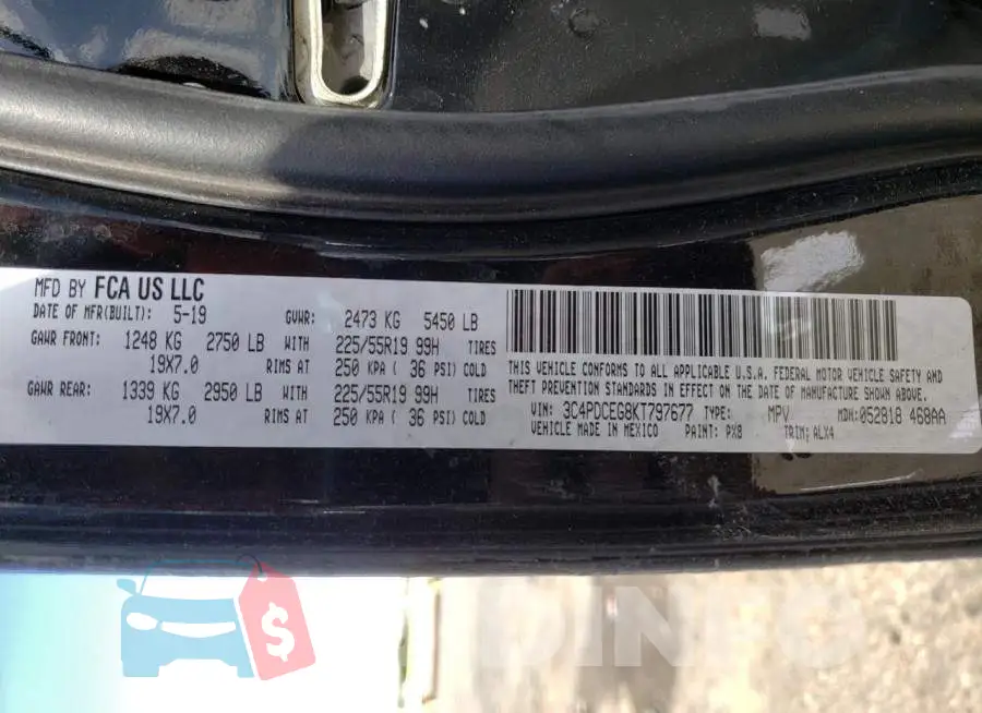 3C4PDCEG8KT797677 Photo# 10