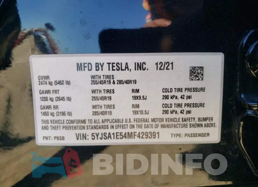 5YJSA1E54MF429391 Photo# 10