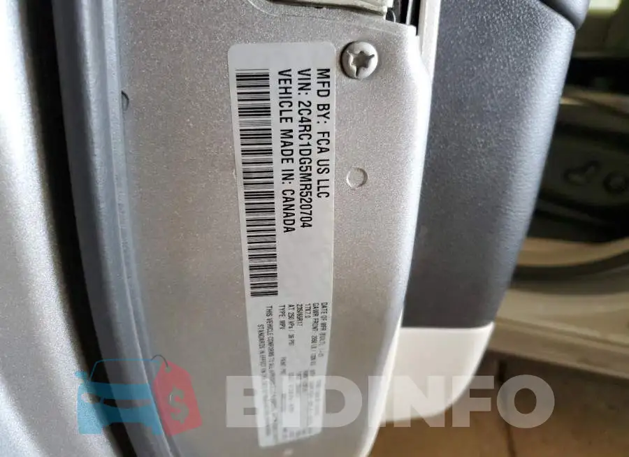 2C4RC1DG5MR520704 Photo# 10