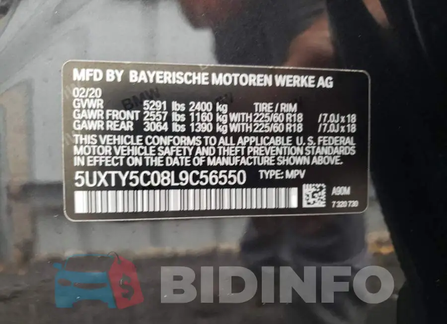 5UXTY5C08L9C56550 Photo# 10