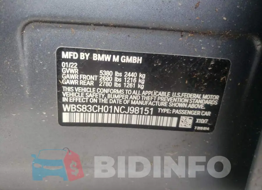 WBS83CH01NCJ98151 Photo# 10