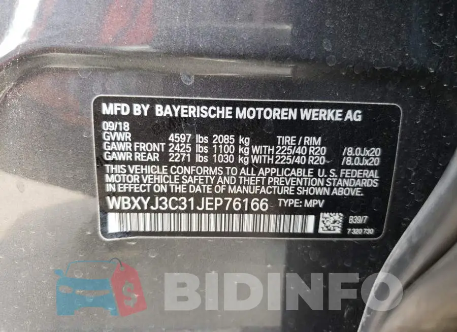 WBXYJ3C31JEP76166 Photo# 10