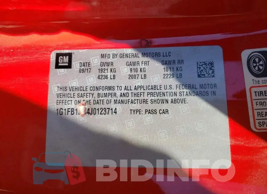 1G1FB1RS4J0123714 Photo# 10
