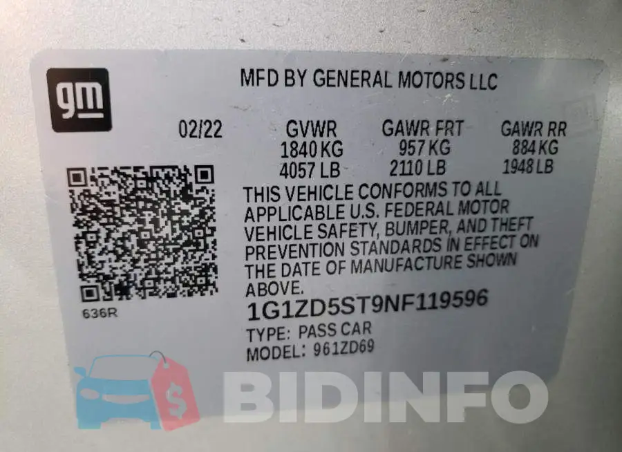 1G1ZD5ST9NF119596 Photo# 10