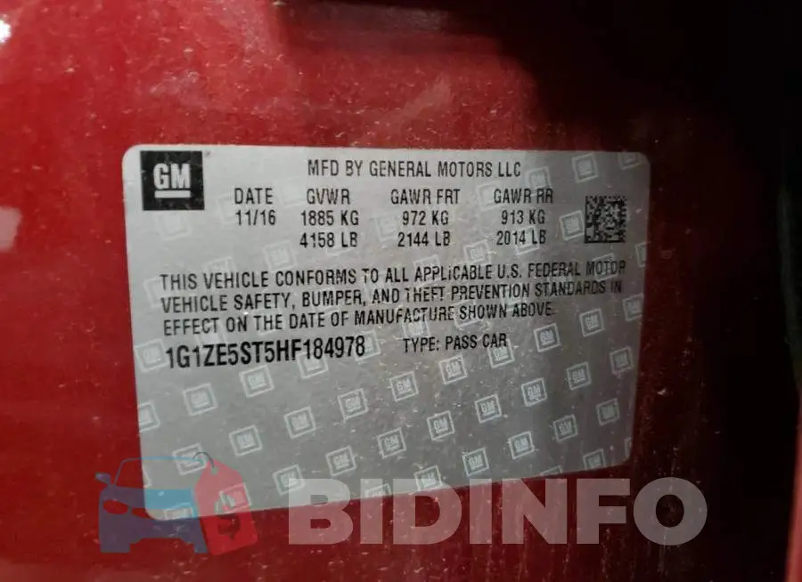 1G1ZE5ST5HF184978 Photo# 10