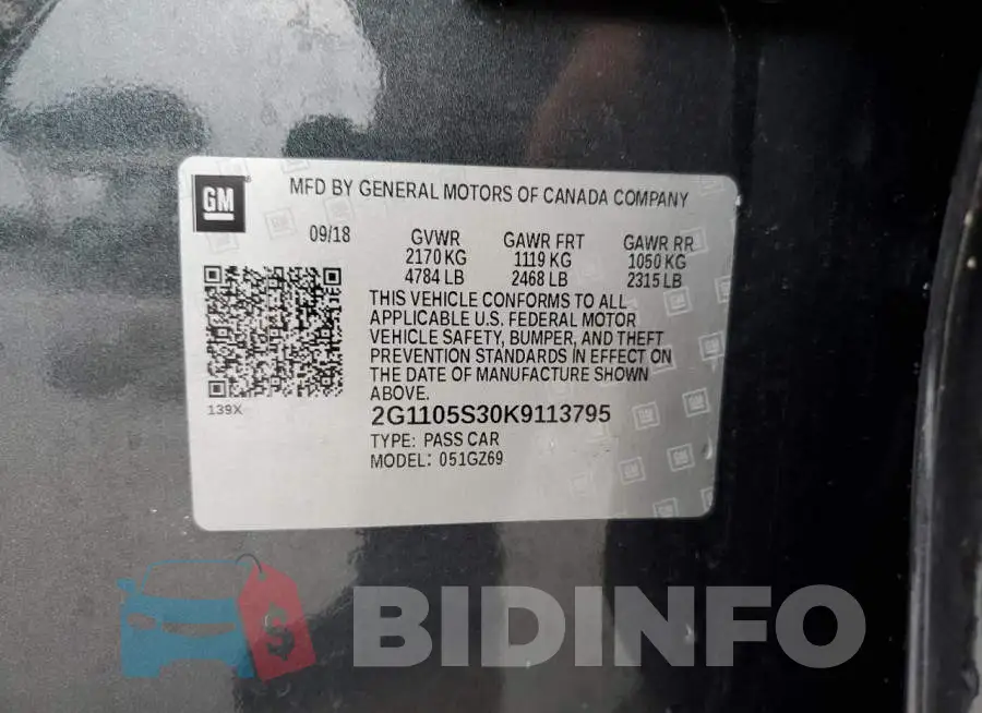 2G1105S30K9113795 Photo# 10