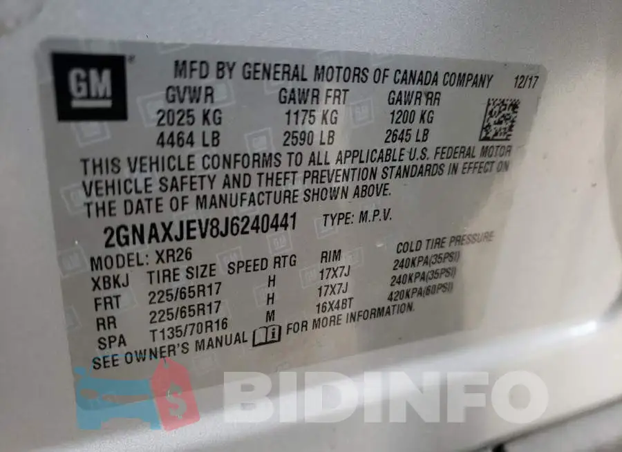 2GNAXJEV8J6240441 Photo# 10